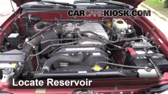 2002 Toyota 4Runner SR5 3.4L V6 Líquido limpiaparabrisas Agregar líquido